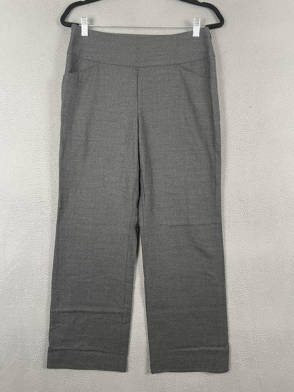 Armani Collezioni Pants Womens 8 Gray Dress Pants Straight Knit Pockets Italy